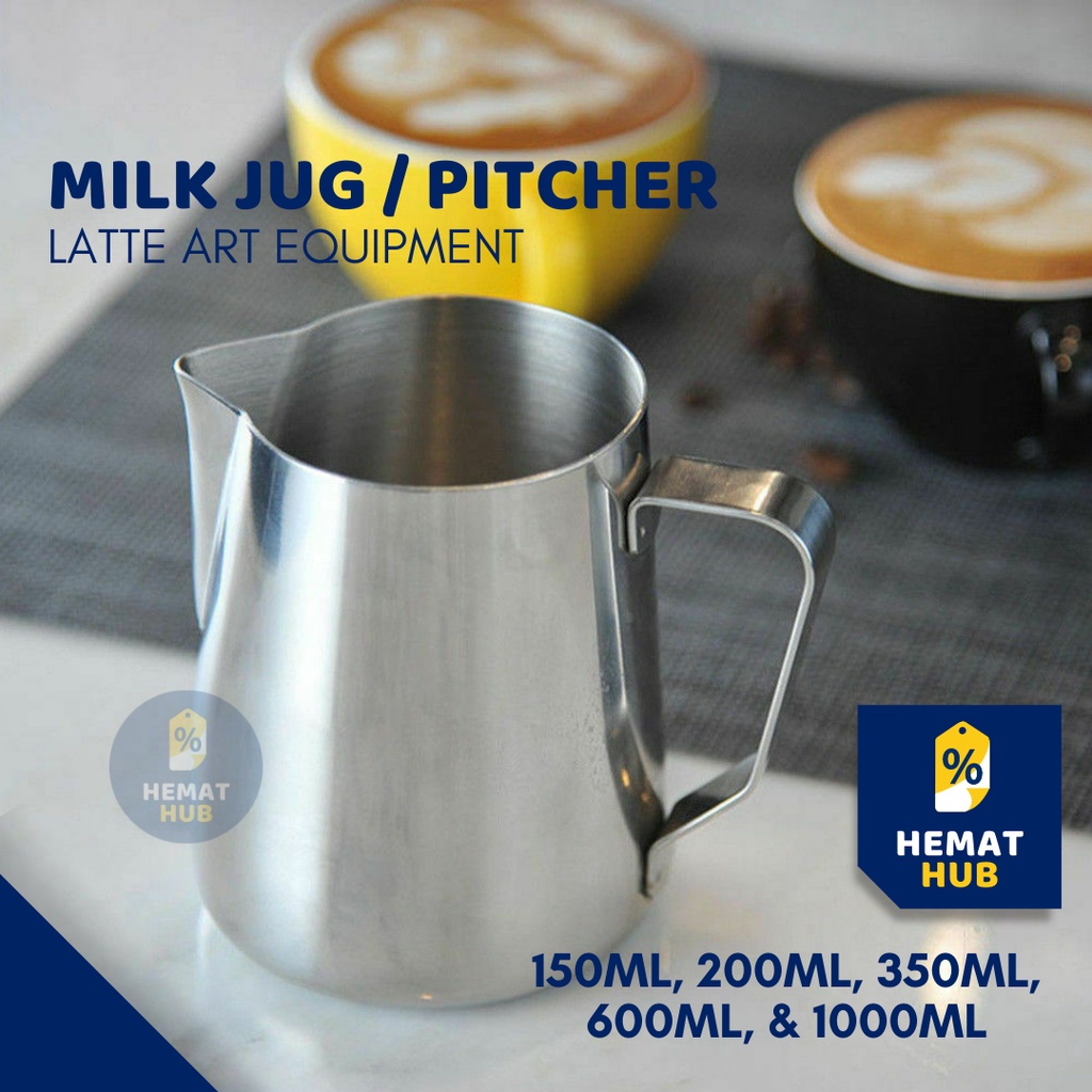 Milk Jug Coffee Latte Art 350ml Frother Pitcher Lancip Kopi Susu Espresso Stainless Steel HematHub