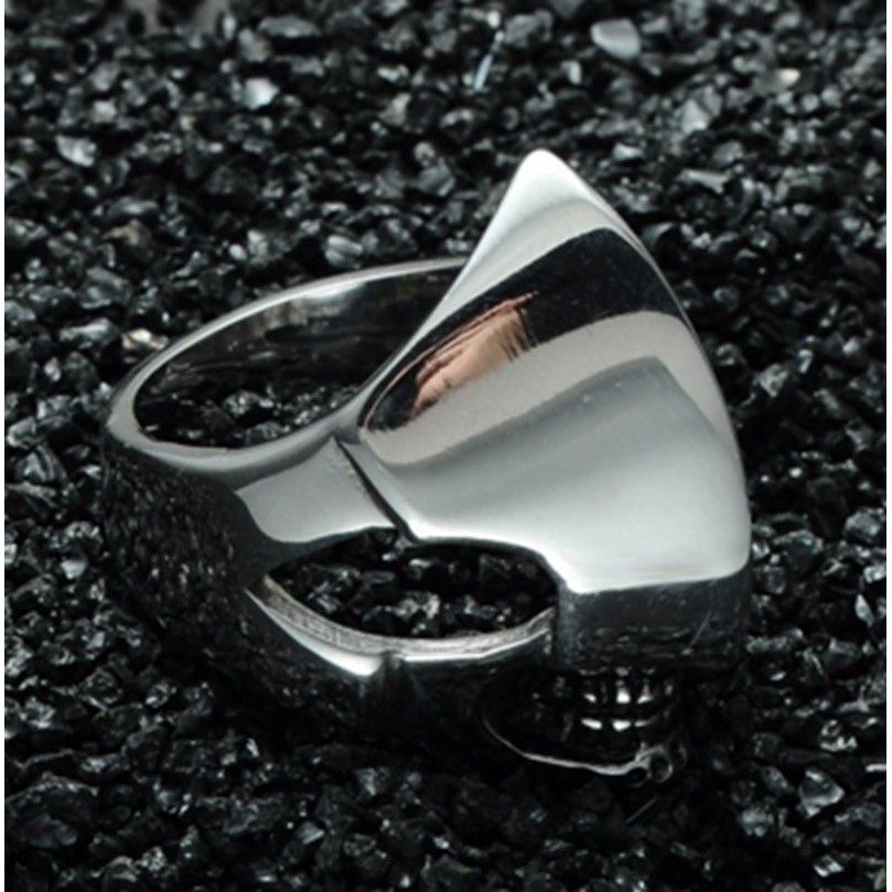 SEUSUK  Cincin Motif Kepala Tengkorak Gaya Punk Rock untuk Pria