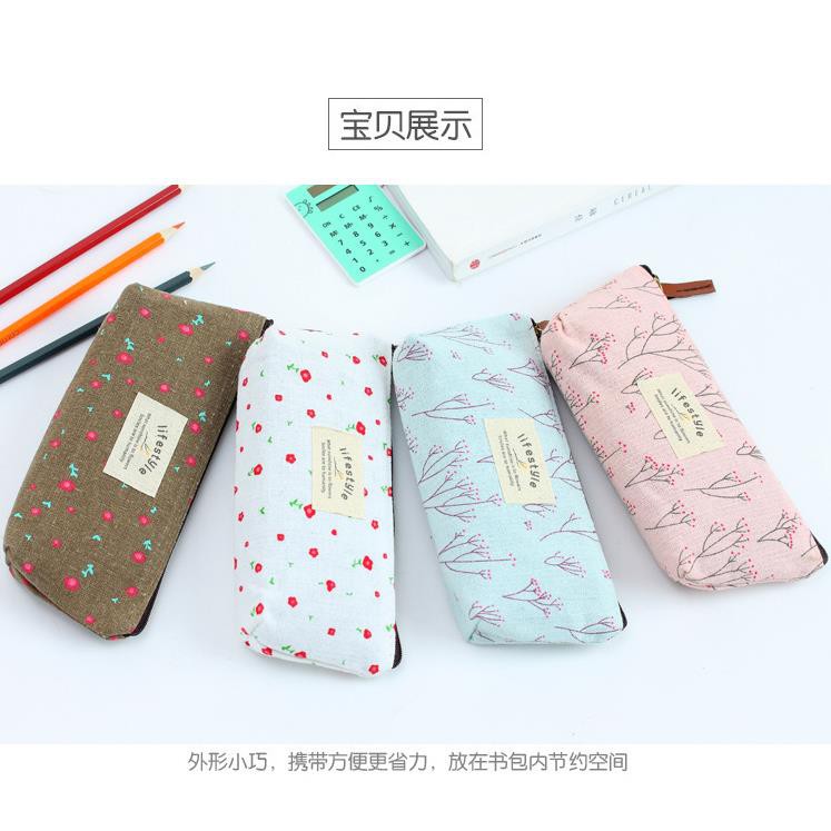 KOTAK PENSIL MOTIF BUNGA LUCU UNIK / KOTAK PULPEN / TEMPAT ALAT TULIS IMPORT TERMURAH BS-8