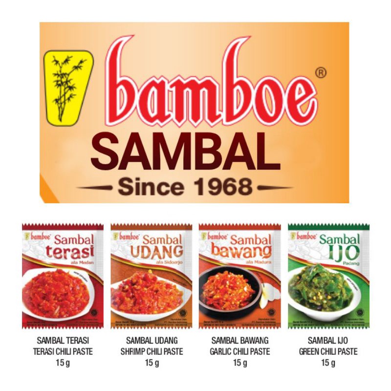 

Sambal sachet cap BAMBOE isi 10 pcs