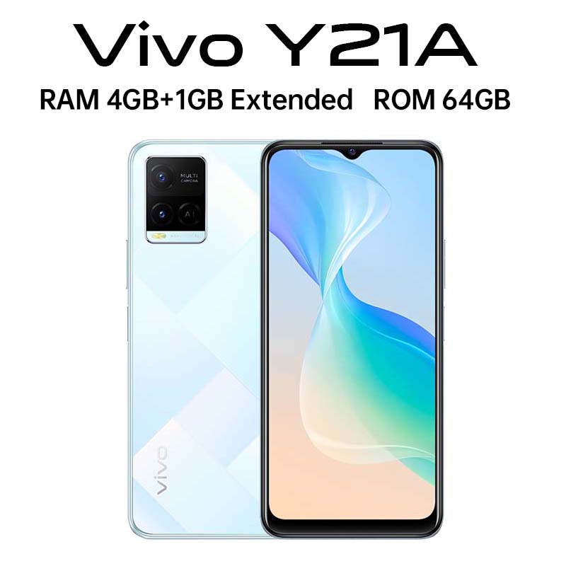 Vivo Y21 RAM 4GB+1GB ExtenDed ROM 64GB GARANSI RESMI Handphone vivo hp vivo y20 terbaru hp vivo y21 murah promo bisa cicilan bisa COD gratis ongkir vivo y21t y20-Y21A 4/64 putih