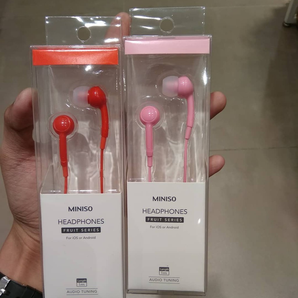 Jual Miniso Official Headphones Fruit Series Shopee Indonesia