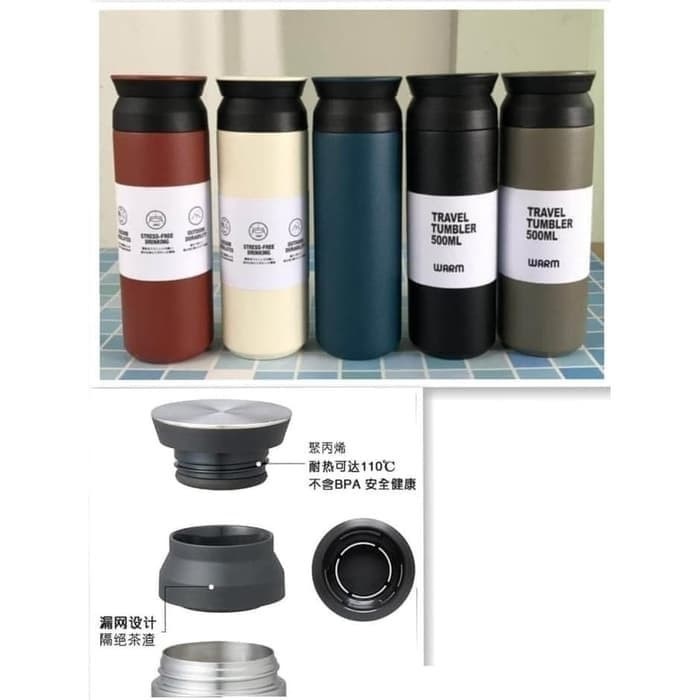 CUSTOM [ NAMA / LOGO ] CETAK UV PRINTING H552 TERMOS TRAVEL TUMBLER SOUVENIR BOTOL HAMPERS WARNA