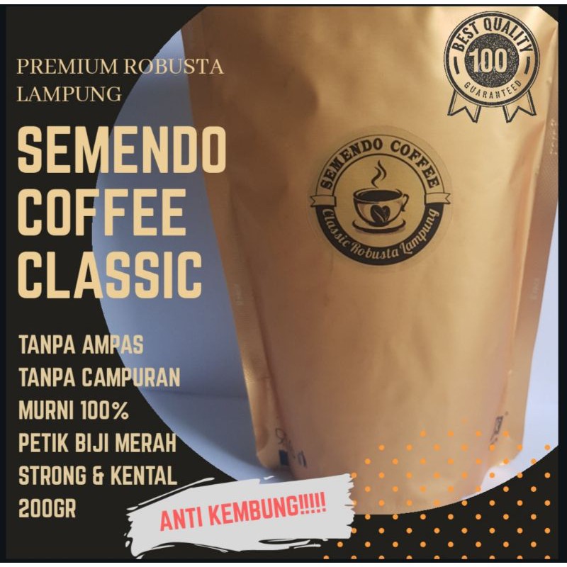 

KOPI SEMENDO BUBUK KOPI ROBUSTA LAMPUNG HITAM MURNI TANPA CAMPURAN ASLI PREMIUM PETIK BIJI MERAH