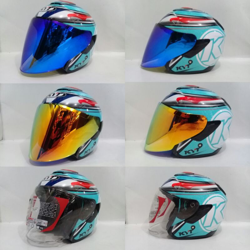 Helm Kyt Kyoto Aquamarine Kaca Venom