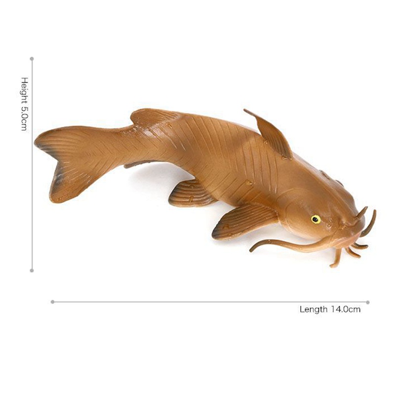 Children's Simulation Aquatic Animal Catfish el Toy Solid Static Ornaments Action Figure el Toy Kid Gifts A