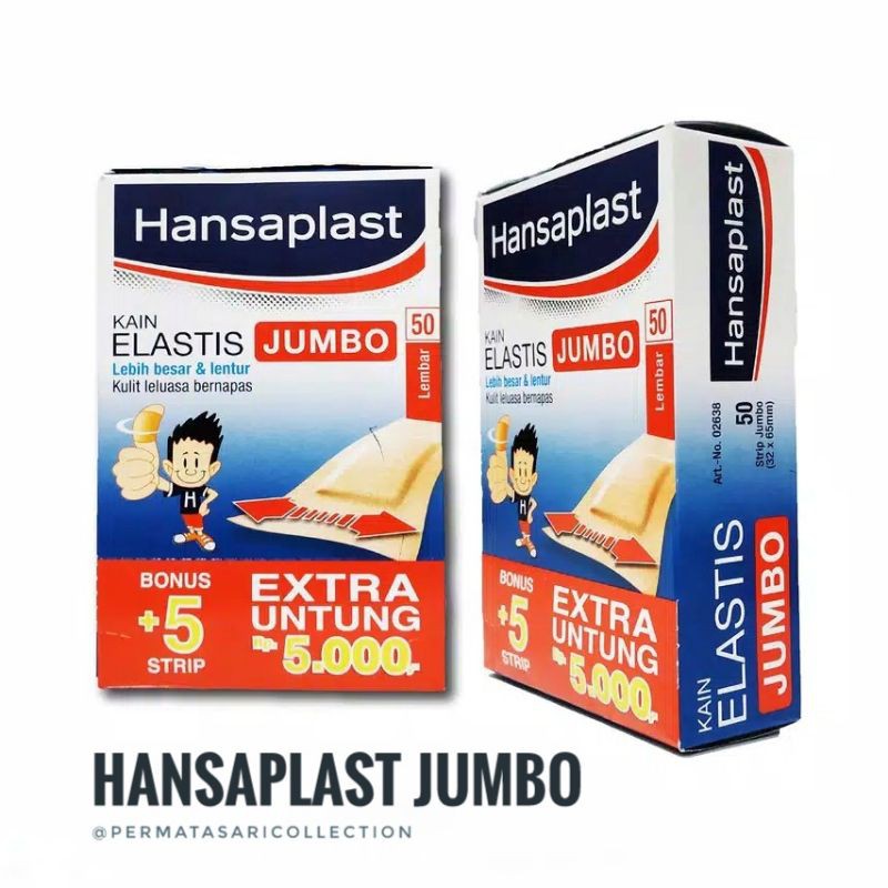 Plester Luka Kain Hansaplast Cokelat Elastis Jumbo Ecer Satuan