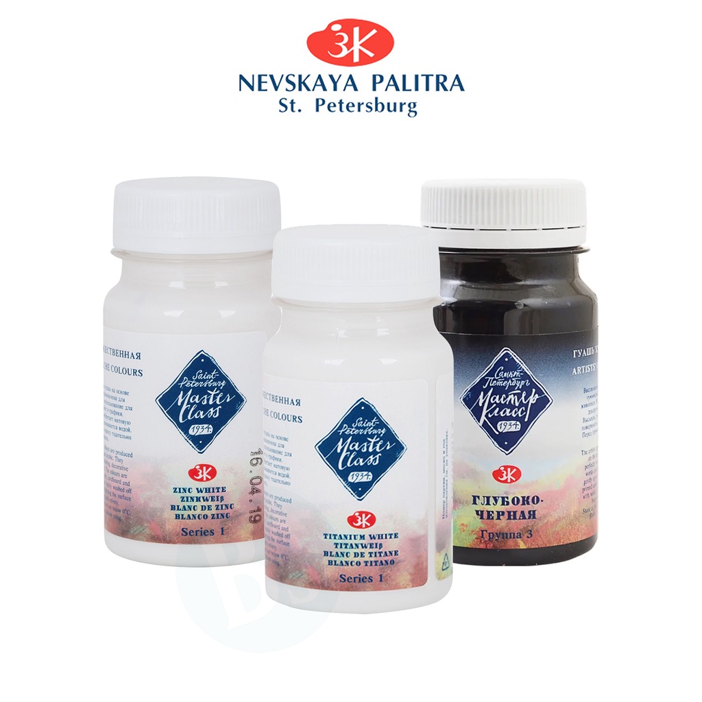 

Cat Air Lukis Nevskaya Palitra Master Class Gouache 100ml in Plastic Jar Perlengkapan Menggambar By Bali Art Supplies