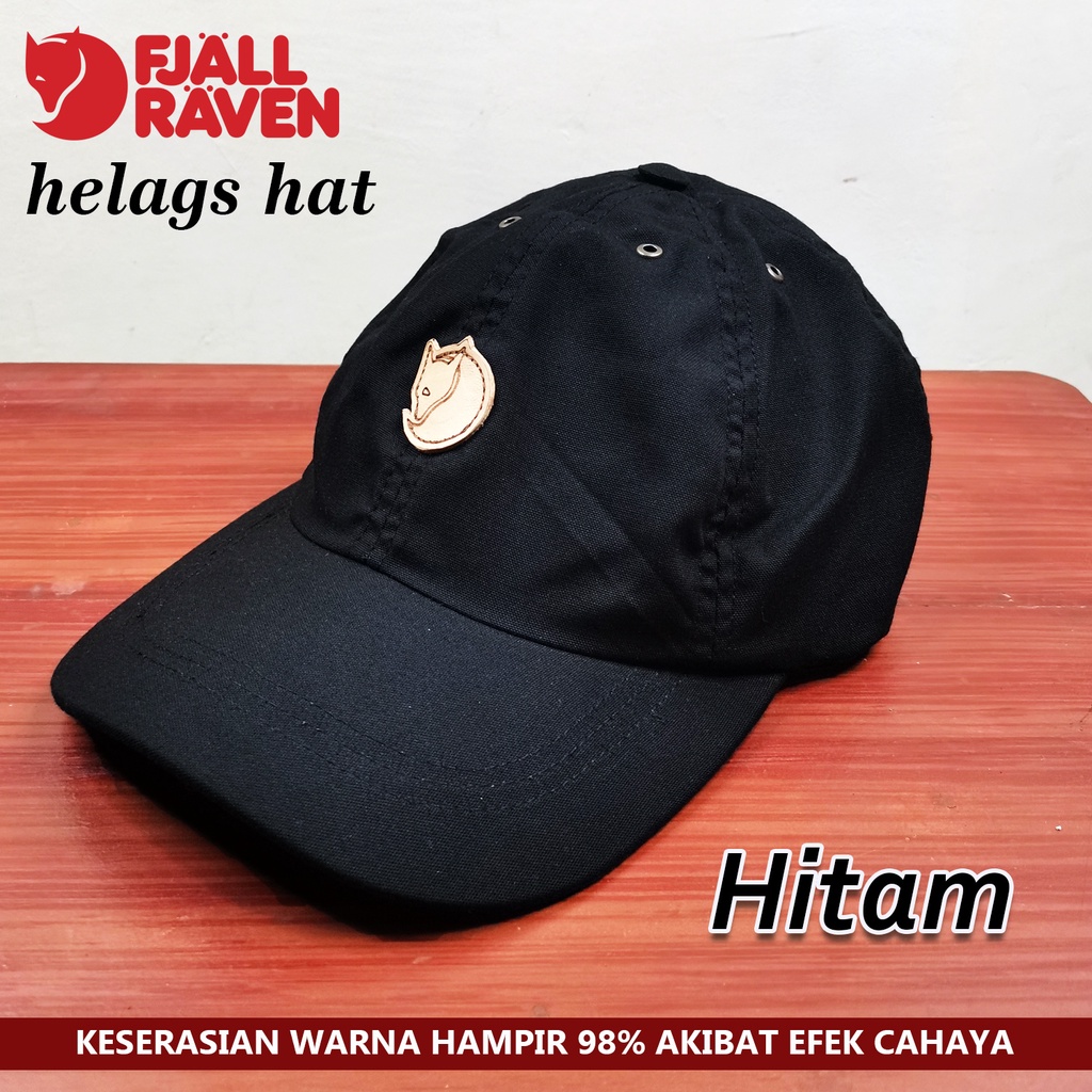 TOPI OUTDOOR FJALLRAVEN HELAGS CAP HAT NEW REPLIKA / TOPI MODEL BISBOL PENDAKI PRIA WANITA-HITAM