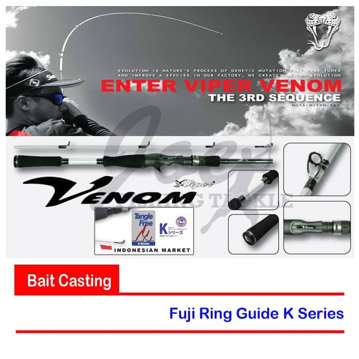Viper Venom VV602MLB 6-14Lb Rod Bait Casting - Joran Pancing BC