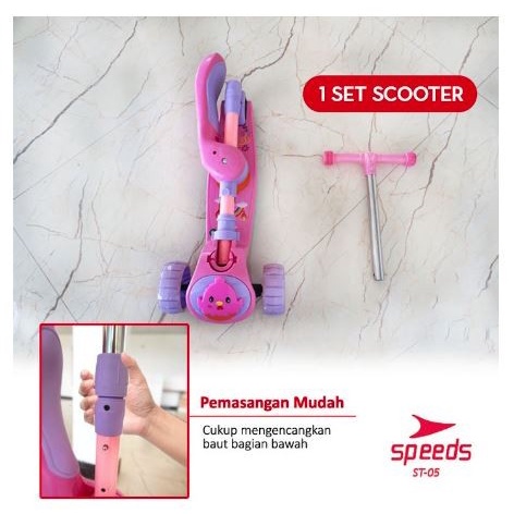 Skuter Anak Sepeda Roda 3 Kickboard Scooter SPEEDS