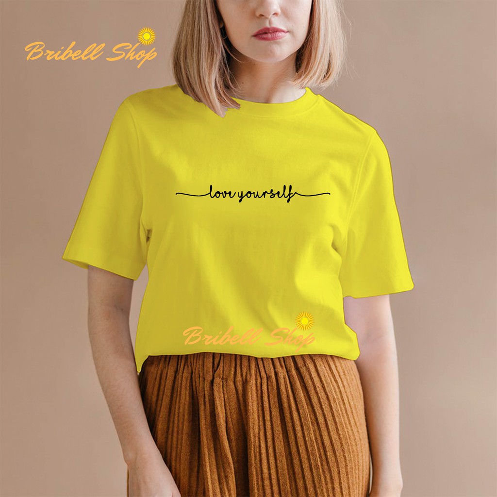 Baju Kaos Wanita dan Pria Love Yourself S-XX Lengan Pendek