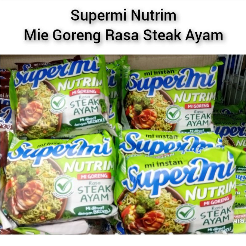 Supermi Nutrim Mie Goreng Rasa Steak Ayam Shopee Indonesia