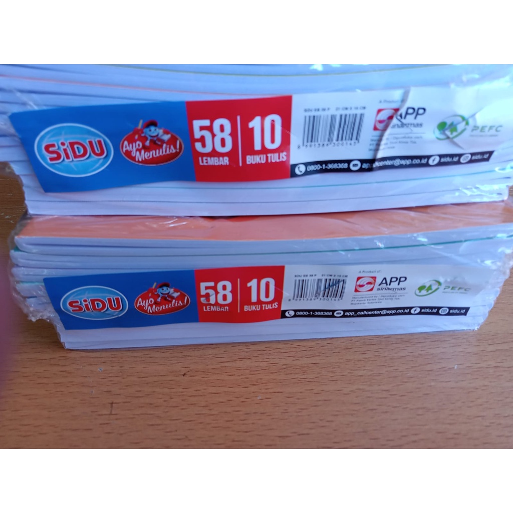 

SIDU Buku Tulis 58 Lembar / Buku SIDU 58 1 Pack ( 10 Pcs Buku)
