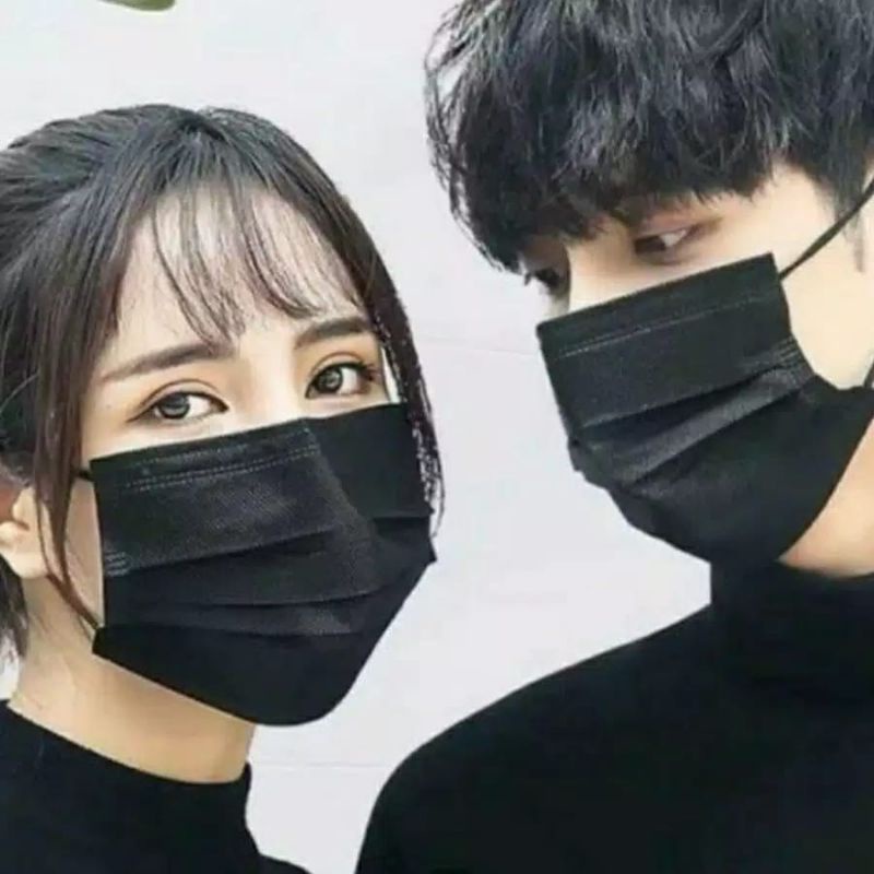 Masker medis Hitam dewasa 3ply