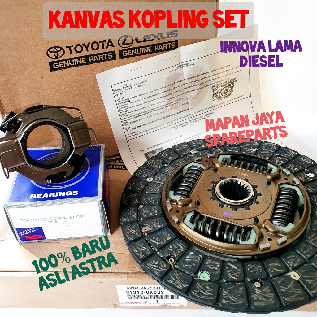 ORI KANVAS KOPLING SET KOMPLIT - INNOVA DIESEL (2005-2015)