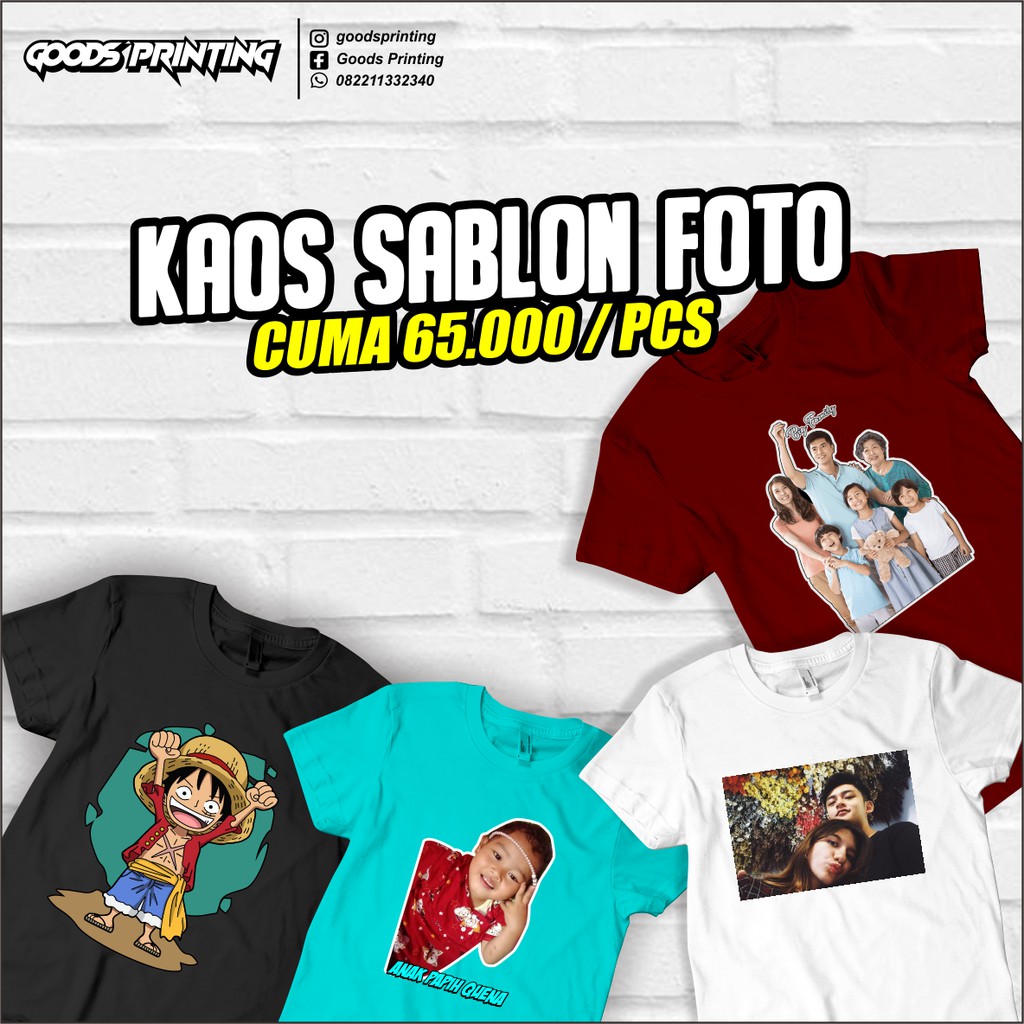 Kaos Sablon Foto/Kaos Foto Custom