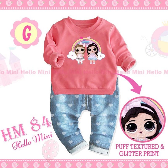 setelan baju lucu anak perempuan karakter lol