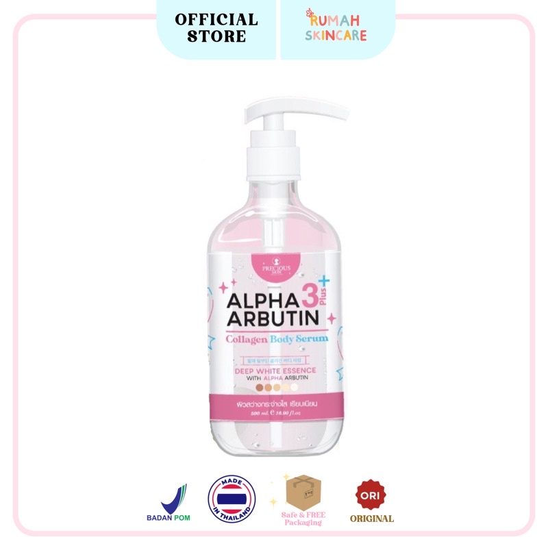 PRECIOUS SKIN Alpha Arbutin 3Plus 10x Whitening Booster Collagen Body Serum / Serum Badan 500ml