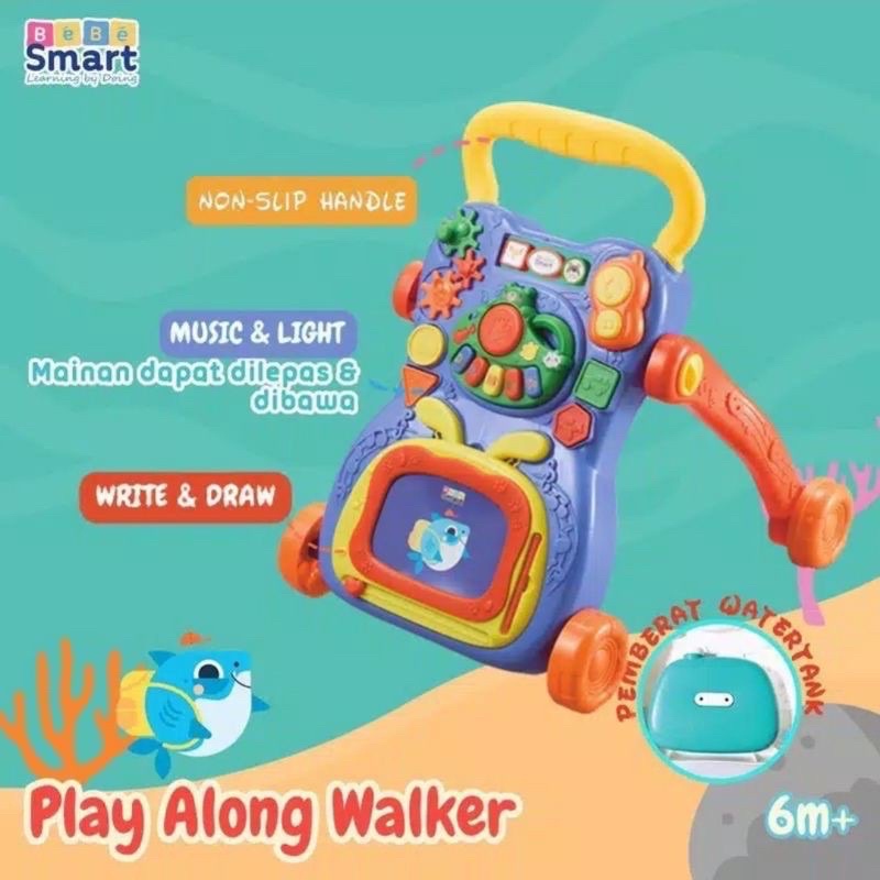 Bebe Smart Play Along Walker Mainan Bayi Melatih Berjalan Edukasi Kado Hadiah Lahiran