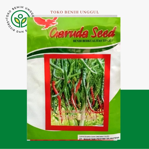 benih bibit cabe merah keriting varitas sempurna 10gr merk garuda seed - bibit cabe merah keriting s