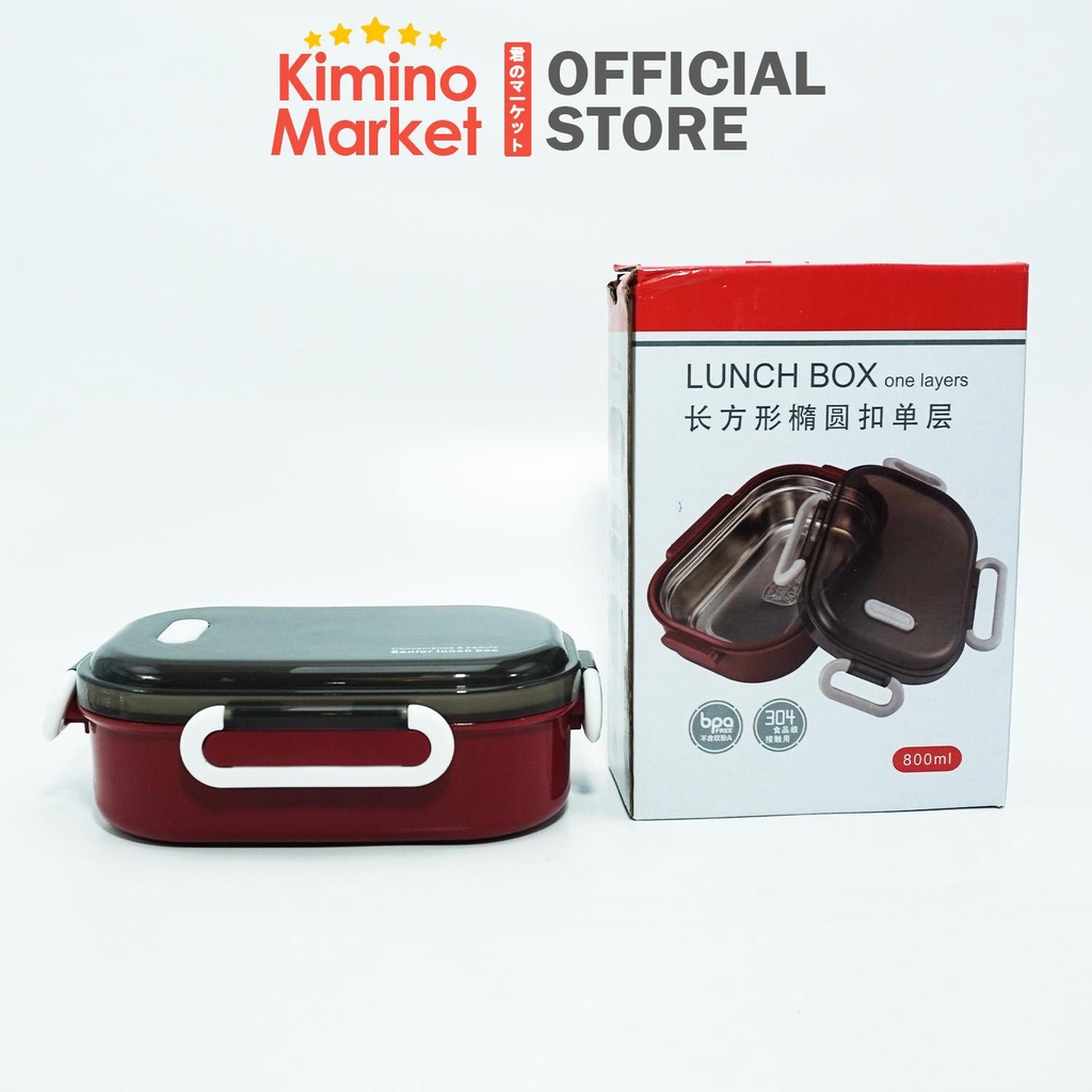 Lunch Box Stainless Set Kotak Makan Siang Bento Tutup Rapat