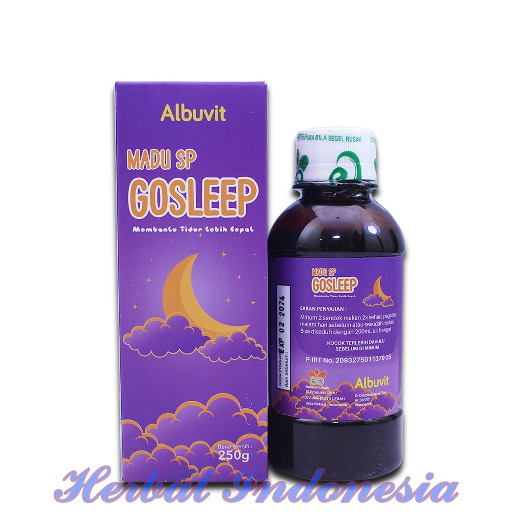 Madu Albuvit SP GOSLEEP 250g - Membantu Tidur Lebih Cepat - Insomnia - Go Sleep