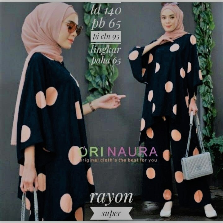 Baju Wanita One set Sintia Batwing Baju Tidur Waka Waka Jumbo Setelan Celana Kulot Big Size Fashion Batik Wanita Terbaru