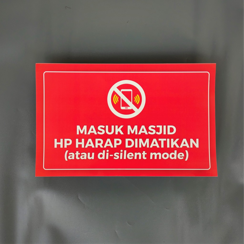 

Stiker Masuk Masjid HP Harap Dimatikan | Stiker Imbauan Masuk Masjid Hp di Matikan