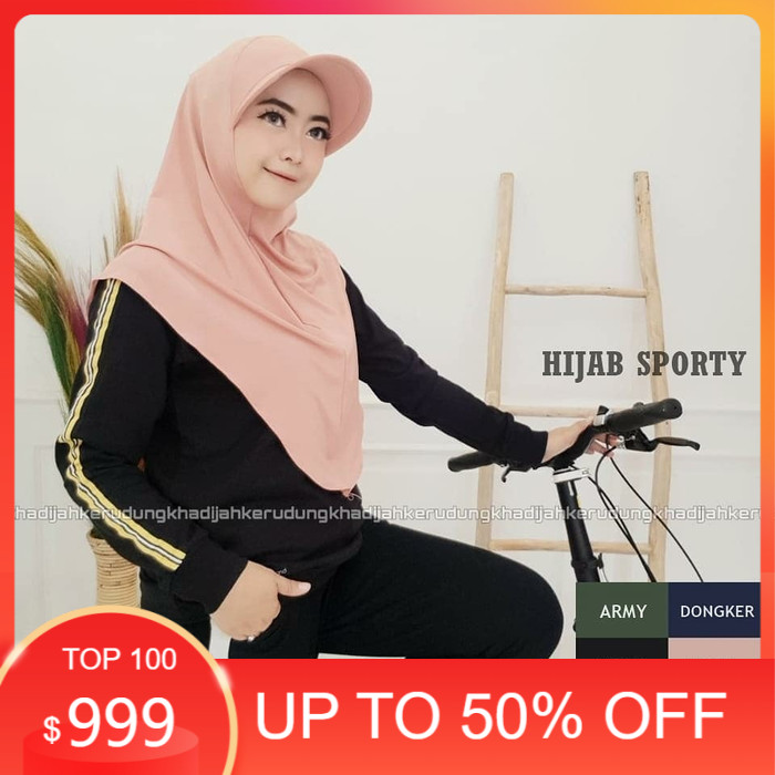 Hijab Jilbab Kerudung Bergo Instan Khimar Sporty Terbaru