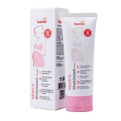 Bambi Sctrechmark Cream Krim Penghilang Garis Halus Pada Perut Karena Kehamilan 100 ml