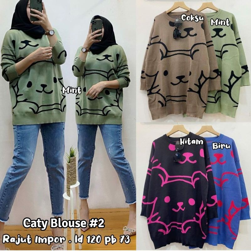 kaos rajut import jumbo terbaru/blouse rajut import big size/top import/atasan over size import