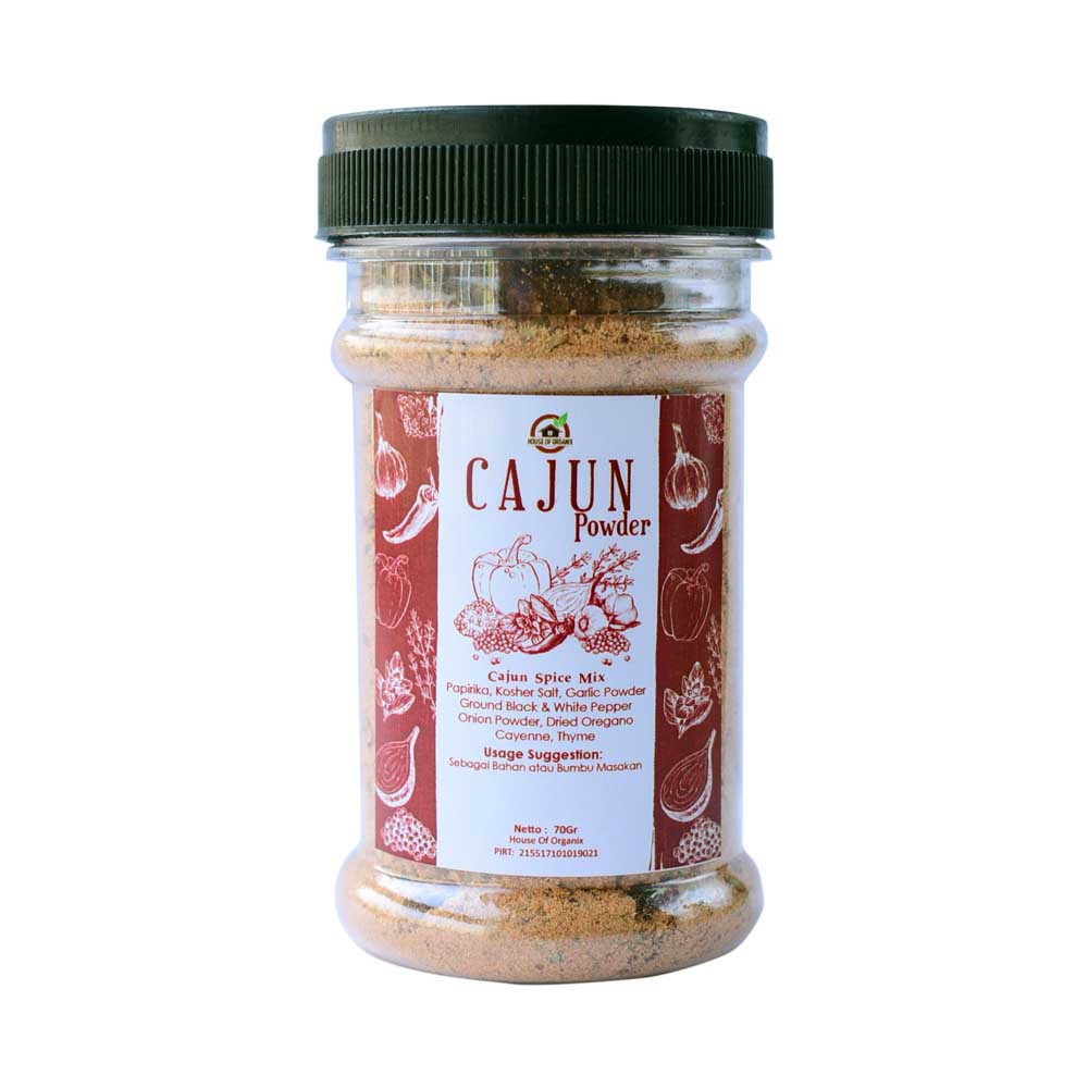 House Of Organix Cajun Spices Powder ( Bumbu Cajun ) 60 Gr