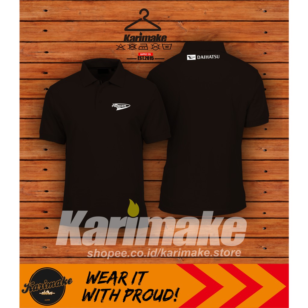 Polo Shirt Kaos Polo Daihatsu Feroza Logo Kaos Otomotif -