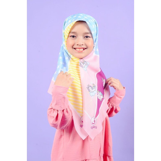 VOAL PRINTING UNICORN BINTANG / HIJAB KARAKTER ANAK / VOAL ANAK / JILBAB ANAK / KERUDUNG ANAK