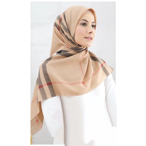 Hijab VOAL PREMIUM Motif BBR Jilbab Segiempat Motif Laser Cut