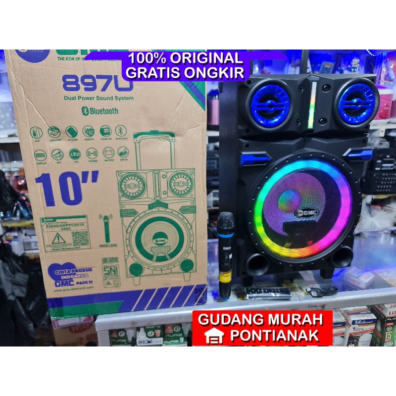 Speaker GMC 897U Bt /Speaker bluetooh/ speaker gmc bluetooth/kualitas suara jamin bagus dan jernih /portable charger bluetooh