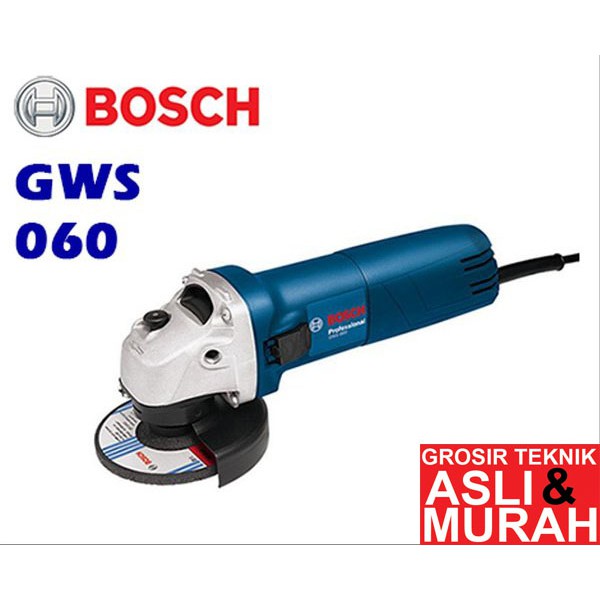 Jual Mesin Gerinda Bosch GWS 060 4" Angle Grinder 4 Inch Grinda Tangan ...