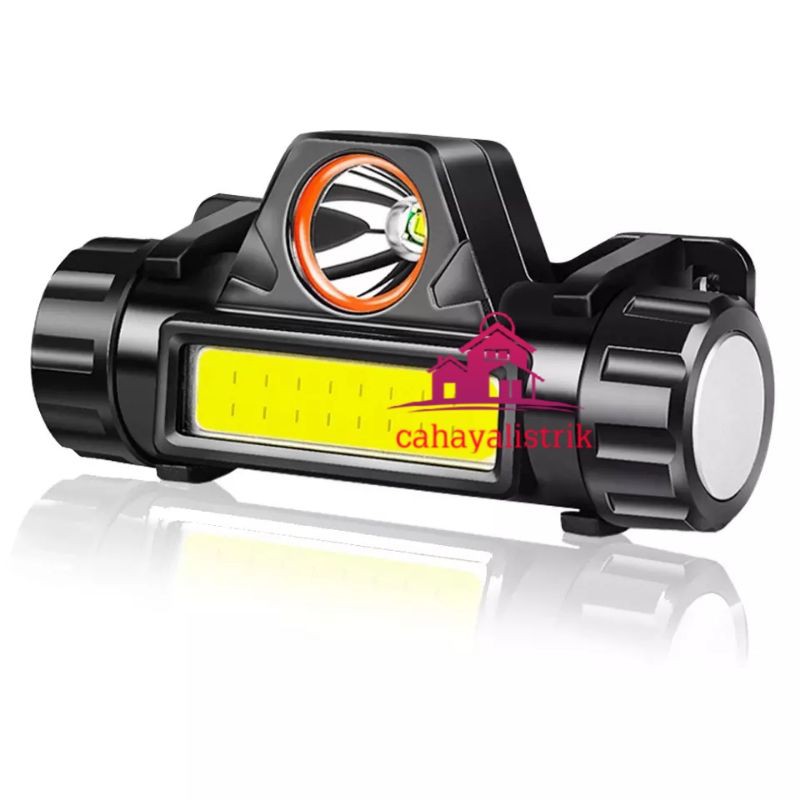 Senter Kepala LED Cas XPE Super Terang Murah Headlamp COB Senter Wajib Punya