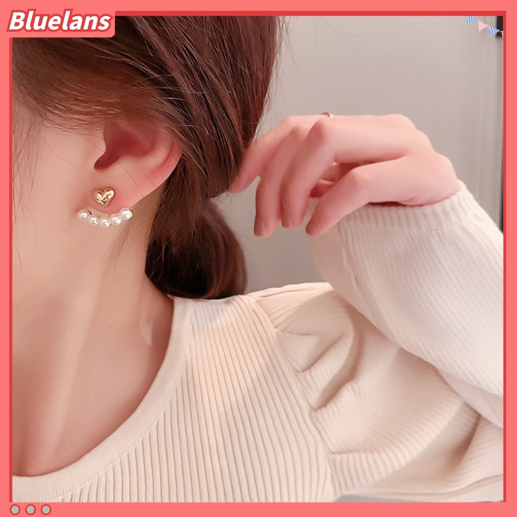 1 Pasang Anting Stud Mutiara Tiruan Bahan Alloy Untuk Aksesoris