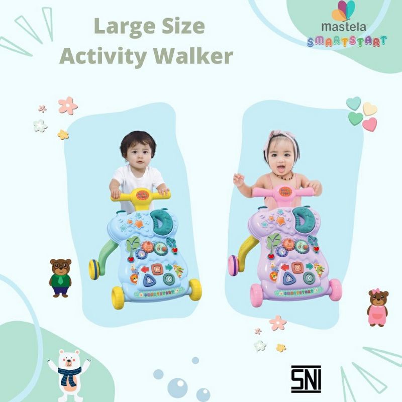 MASTELA Smart Start Activity / Push Music Walker - Baby Walker Music, Play and Learn with Projector Light