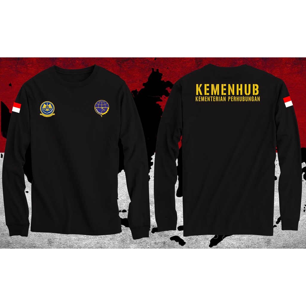 BAJU / kaos kemenhub / baju kemenhub lengan panjang -Gudangpoloshirt
