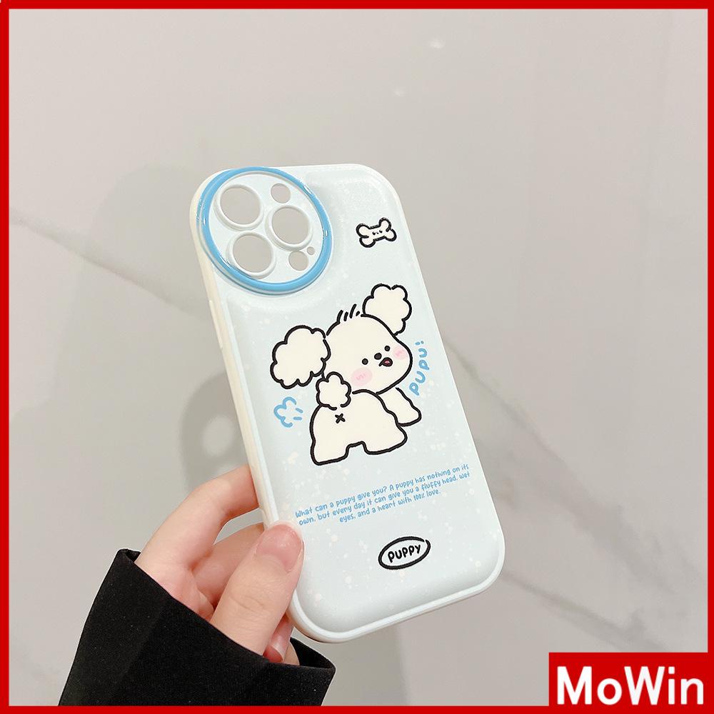 iPhone Case Silicone Soft Case Airbag Shockproof Protection Camera White Dog Cartoon Cute Compatible For iPhone 11 Pro Max 13 Pro Max 12 Pro Max 7Plus xr XS Max