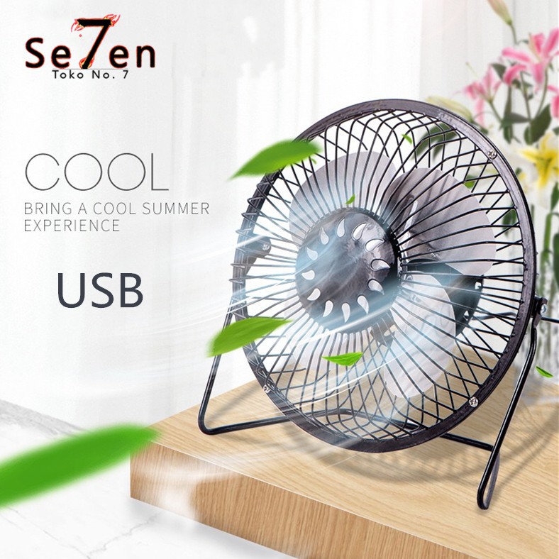 Kipas Angin Meja Mini 4 inch USB Kipas Angin USB Besi USB Cable Mini Fan Flexible