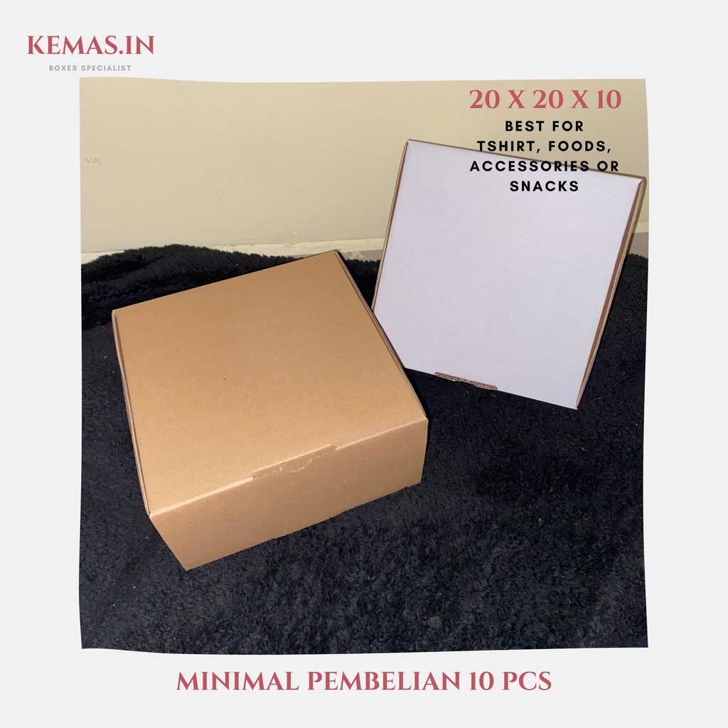 

Kardus 20x20x10 cm Die Cut Kotak Kue Tart - Aksesoris - Packaging Online - Hampers