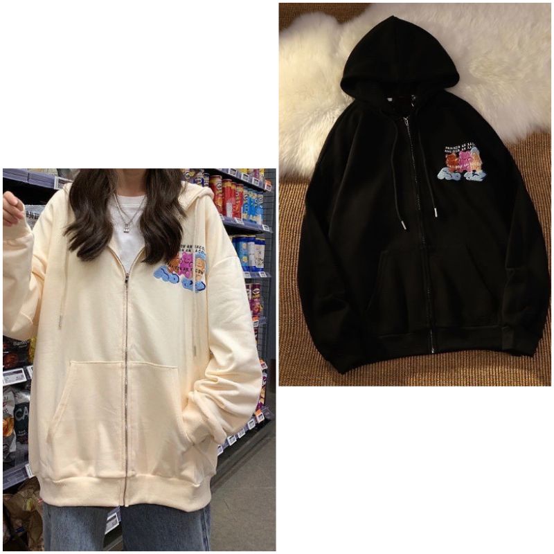 Shiro jaket wanita/jaket cewe jepang/jaket tulisan kanji jepang/jaket murah meriah/jaket fleece cewe