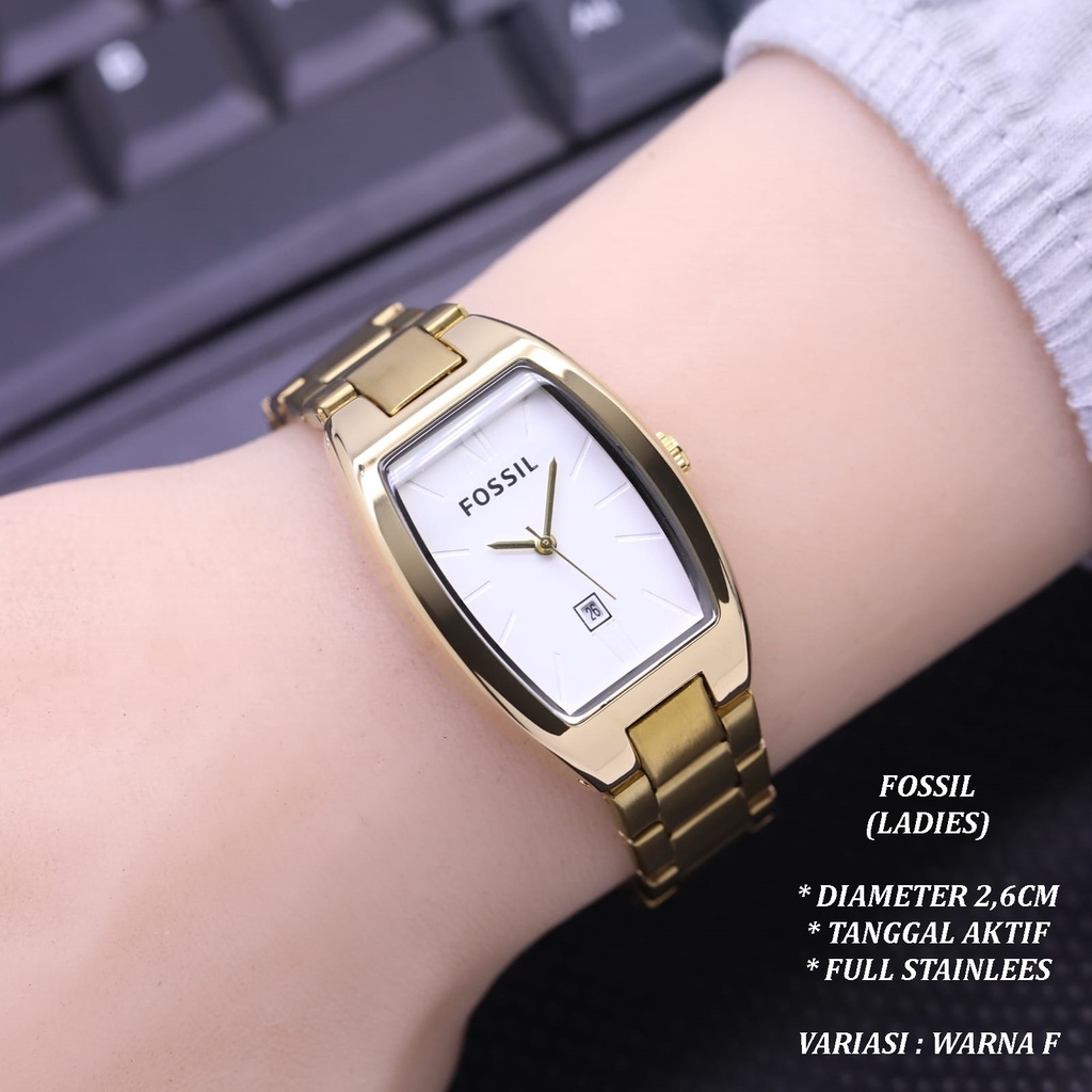 (BISA COD) JAM TANGAN WANITA FASHION RANTAI BODY OVAL TANGGAL AKTIF