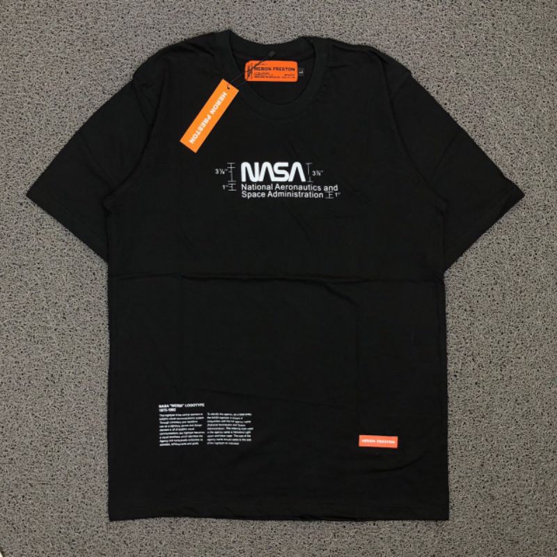 TSHIRT KAOS BAJU HERON PRESTON X NASA 02 BLACK LIKE ORI