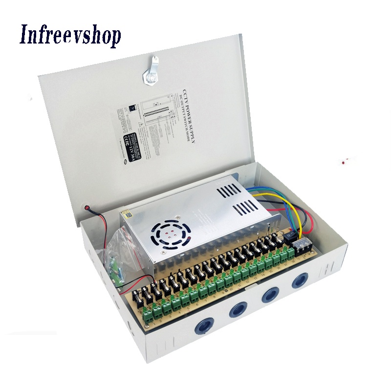 Power Supply Box CCTV 18 Port DC 12V 30A