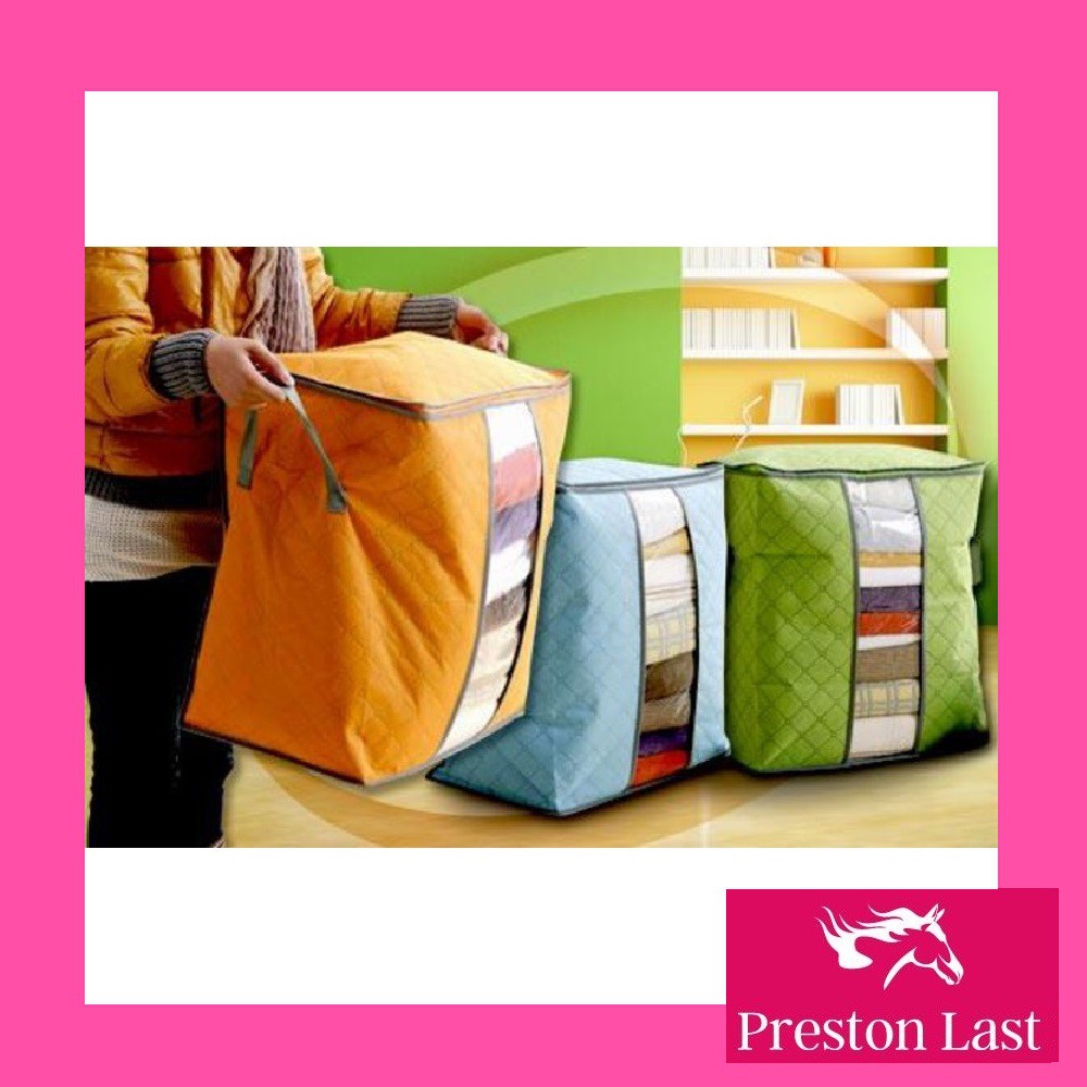 Tas Bamboo Storage Box Bag Organizer Rak Rack Tempat Tas Bamboo Storage Box Bag Organizer Rak Rack Tempat